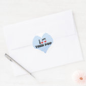 Ik hou van tiener Pop Ronde Sticker (Envelop)