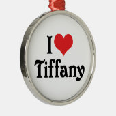 Ik hou van Tiffany Metalen Ornament (Rechts)