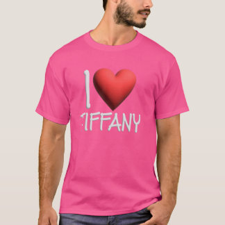 Ik hou van Tiffany Naam Gepersonaliseerde Meisje V T-shirt