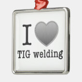 Ik hou van TIG-lassen Metalen Ornament (Links)