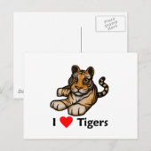 Ik hou van Tigers Briefkaart (Voorkant / Achterkant)
