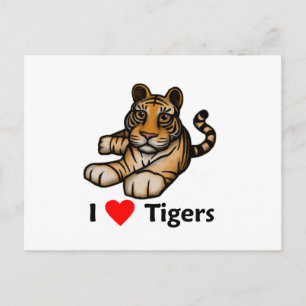 Ik hou van Tigers Briefkaart