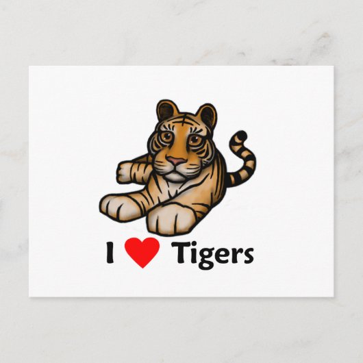 Ik hou van Tigers Briefkaart (Voorkant)