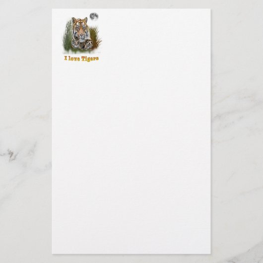 Ik hou van Tigers Briefpapier (Voorkant)
