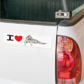 Ik hou van Tigers Bumpersticker (Op Truck)
