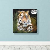 Ik hou van Tigers Canvas Afdruk (Insitu (Houten vloer))