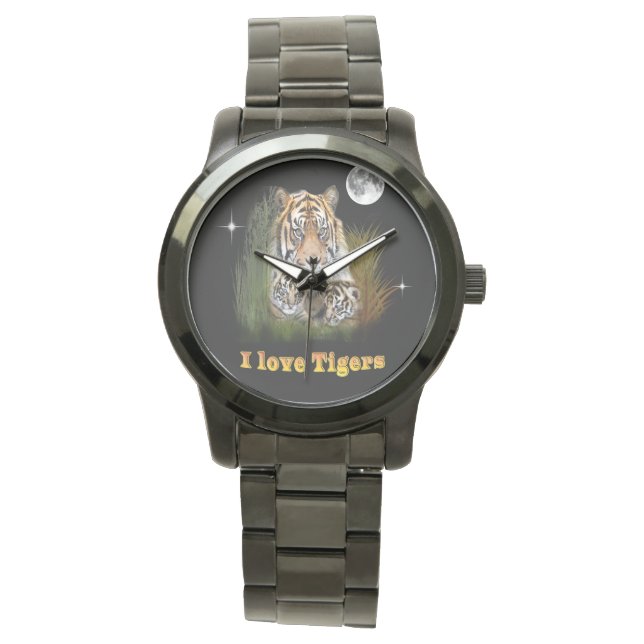 Ik hou van Tigers Horloge (Voorkant)