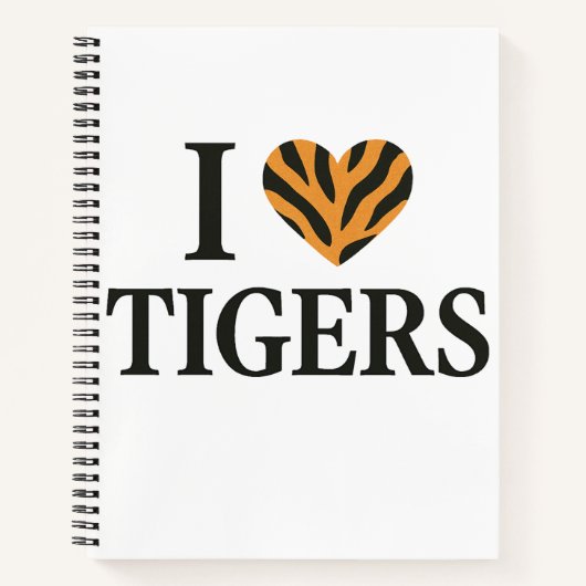 Ik hou van Tigers Notitieboek (Voorkant)
