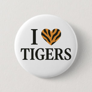 Ik hou van Tigers Ronde Button 5,7 Cm