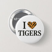 Ik hou van Tigers Ronde Button 5,7 Cm (Voorkant /achterkant)