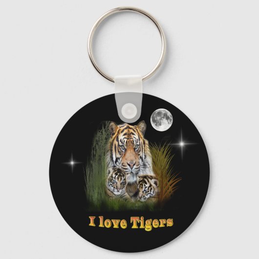 Ik hou van Tigers Sleutelhanger (Voorkant)