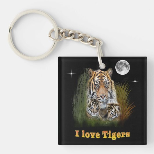 Ik hou van Tigers Sleutelhanger (Voorkant)
