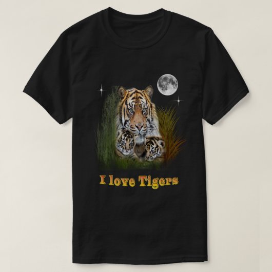 Ik hou van Tigers T-shirt (Design voorkant)