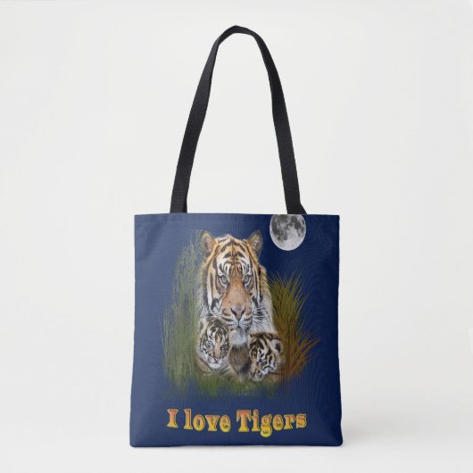 Ik hou van Tigers Tote Bag (Voorkant)