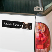 Ik hou van tijgers bumpersticker (Op Truck)