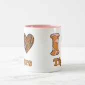 Ik hou van tijgers mok met tweetone koffie (Center)