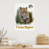 Ik hou van tijgers poster (Keuken)