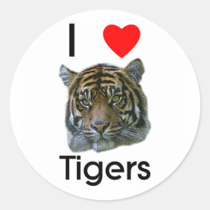 Ik hou van tijgers Sticker