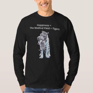 Ik hou van tijgers voor mensen op medisch gebied t-shirt