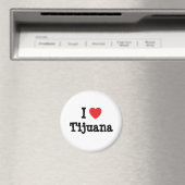 Ik hou van Tijuana hart T-shirt Magneet (Insitu (Vaatwasser))