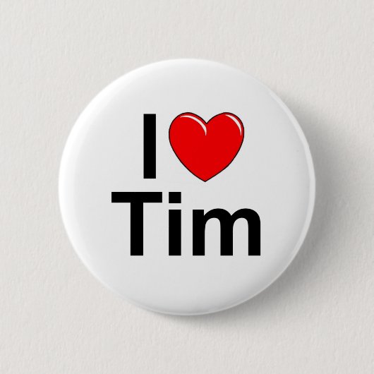 Ik hou van Tim Ronde Button 5,7 Cm (Voorkant)