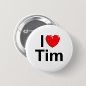 Ik hou van Tim Ronde Button 5,7 Cm (Voorkant /achterkant)