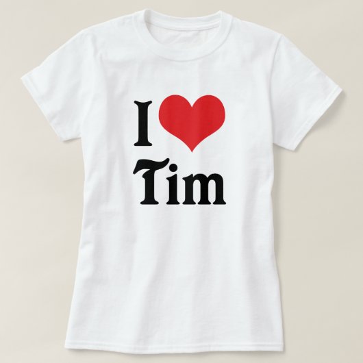 Ik hou van Tim T-shirt (Design voorkant)
