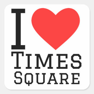 Ik hou van Times Square Vierkante Sticker