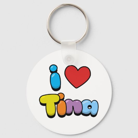 Ik hou van Tina Sleutelhanger (Voorkant)