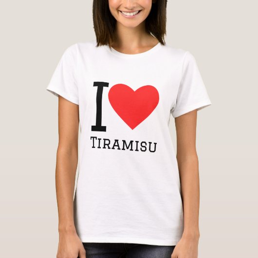 Ik hou van tiramisu t-shirt (Voorkant)