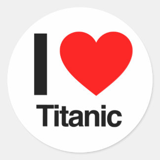 Ik hou van Titanic Ronde Sticker