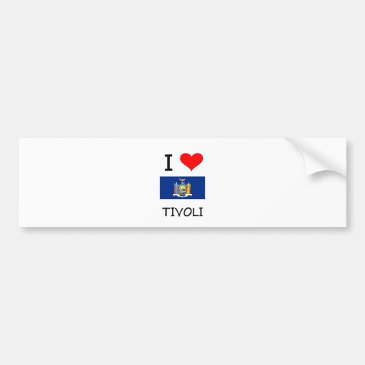 Ik hou van Tivoli New York Bumpersticker (Voorkant)