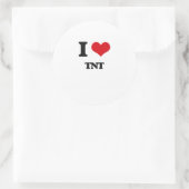 Ik hou van TNT Ronde Sticker (Tas)