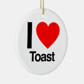 Ik hou van toast keramisch ornament (Rechts)
