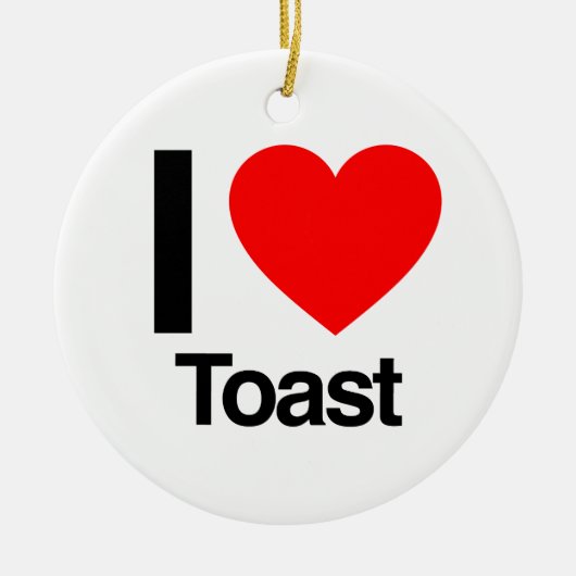 Ik hou van toast keramisch ornament (Voorkant)