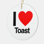 Ik hou van toast keramisch ornament (Links)