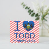 Ik hou van Todd, PA Briefkaart (Staand voorkant)