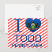 Ik hou van Todd, PA Briefkaart (Voorkant / Achterkant)
