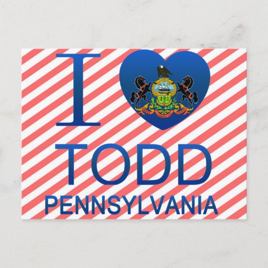 Ik hou van Todd, PA Briefkaart (Voorkant)