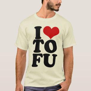Ik hou van Tofu Funny Vegan humor T-shirt