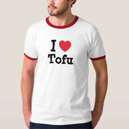 Ik hou van Tofu hart T-Shirt (Voorkant)