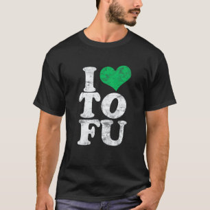 Ik hou van Tofu Herbivoor Ik Hart Tofu Veganisch T-shirt