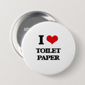 Ik hou van Toilet Paper Ronde Button 7,6 Cm (Voorkant /achterkant)