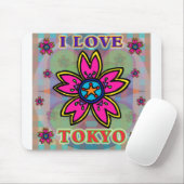 "Ik hou van TOKYO" Flowers Mousepad Muismat (Met muis)
