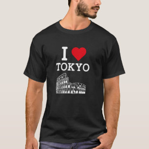 Ik hou van Tokyo Grappig Colosseum Grap Gag Grap P T-shirt