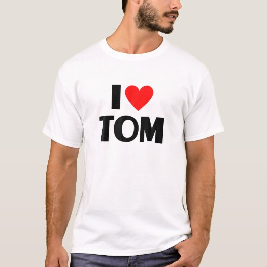 Ik hou van Tom - ik hoor Tom T-shirt (Voorkant)