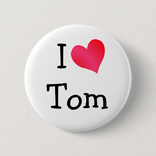 Ik hou van Tom Ronde Button 5,7 Cm
