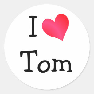 Ik hou van Tom Ronde Sticker