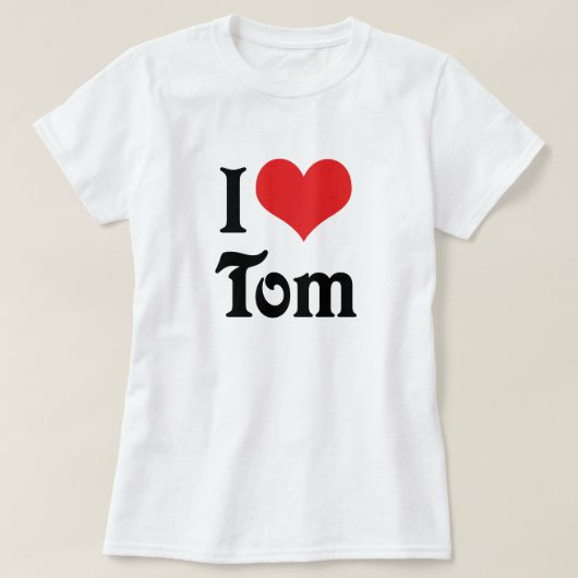 Ik hou van Tom T-shirt (Design voorkant)