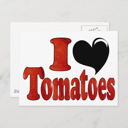 Ik hou van tomaten briefkaart (Voorkant / Achterkant)
